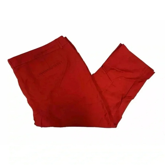Women’s Dalia Red Ankle Pants Size 16 - Picture 2 of 6